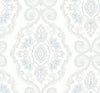 Seabrook Designs Wallpaper Nautical Damask Blue Oasis MB30302