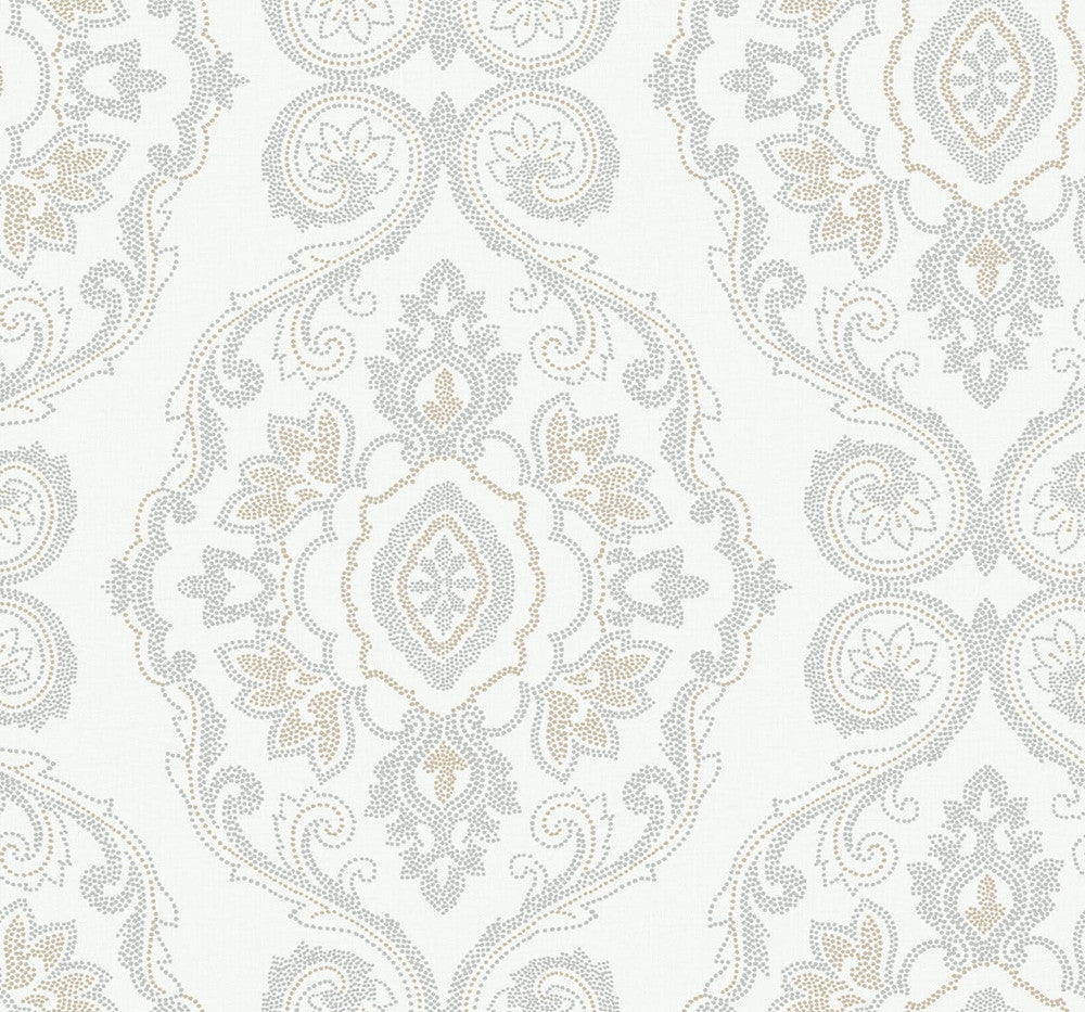 Nautical Damask Sand Dunes MB30305 by Seabrook Designs Designer Wallpaper