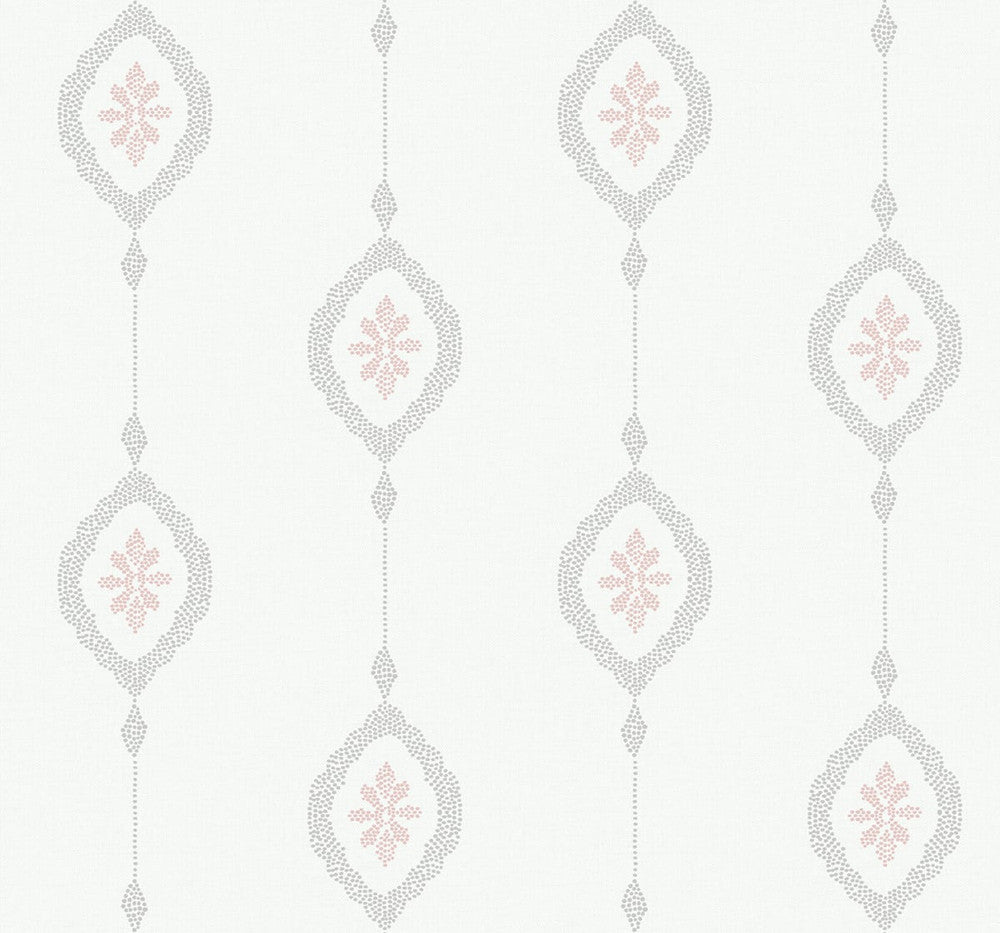 Sand Dollar Stripe Pink Sunset MB30501 by Seabrook Designs Designer Wallpaper