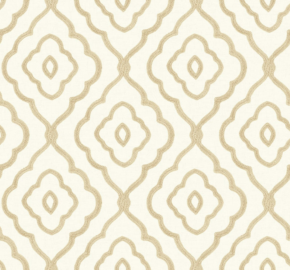 Seaside Ogee Sand Dunes MB30903 by Seabrook Designs Designer Wallpaper