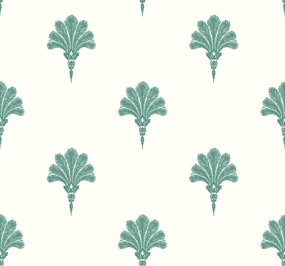 Summer Fan Tropic Green MB31606 by Seabrook Designs Designer Wallpaper