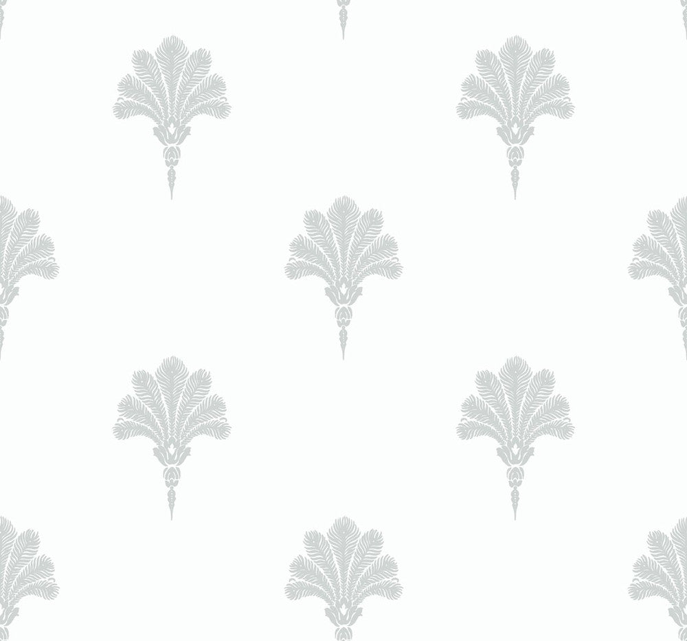 Summer Fan Daydream Gray MB31617 by Seabrook Designs Designer Wallpaper