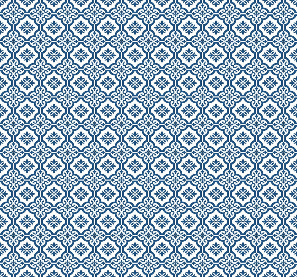 Coastal Tile Coastal Blue MB31702 by Seabrook Designs Designer Wallpaper