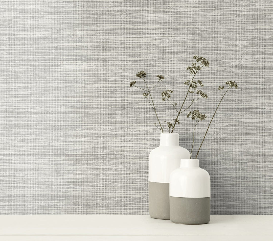 Nautical Twine Stringcloth Black Sands MB31806 by Seabrook Designs Designer Wallpaper
