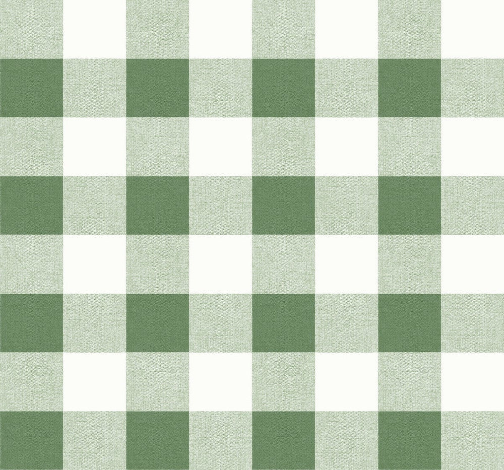 Picnic Plaid Greenery MB31904 by Seabrook Designs Designer Wallpaper