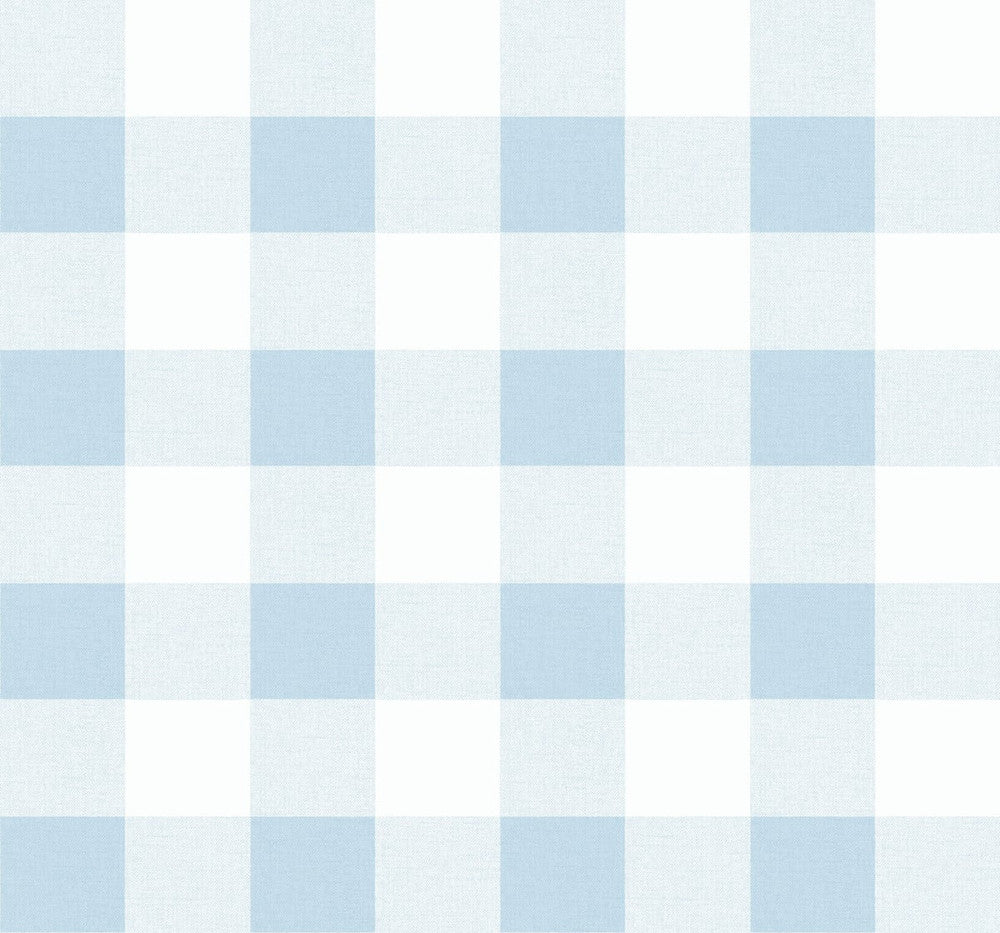 Picnic Plaid Blue Oasis MB31912 by Seabrook Designs Designer Wallpaper
