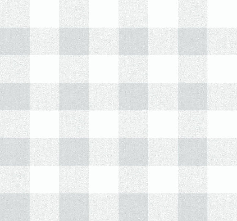 Picnic Plaid Daydream Gray MB31917 by Seabrook Designs Designer Wallpaper