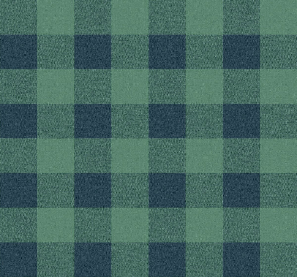 Picnic Plaid Tropic Green MB31924 by Seabrook Designs Designer Wallpaper