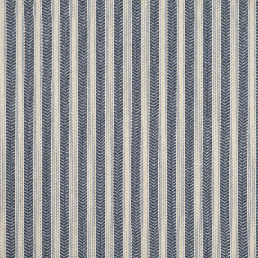 Meyer # 750 Denim by Maxwell Designer Fabric Stripes & Checks Iv 82% COTTON 18% POLYESTER INDIA H-1.2" 54" - Swanky Fabrics -