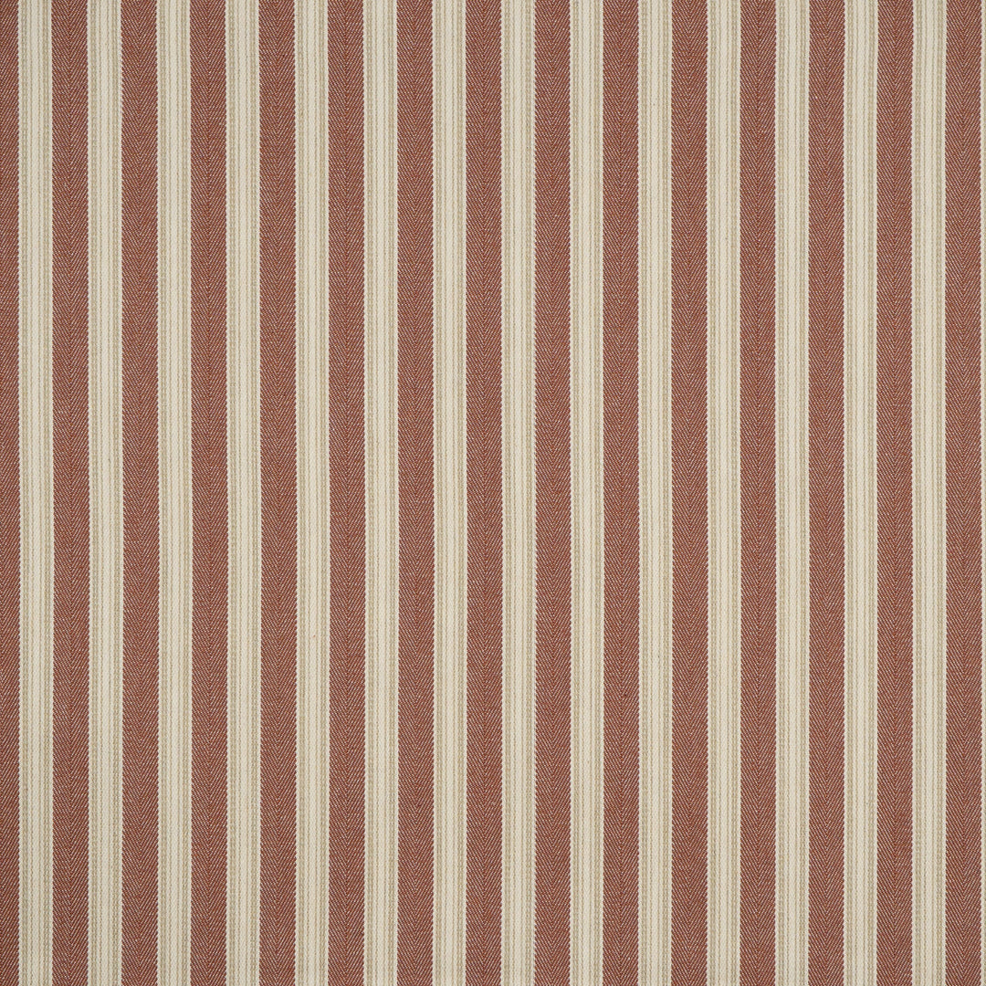 Meyer # 762 Brick by Maxwell Designer Fabric Stripes & Checks Iv 82% COTTON 18% POLYESTER INDIA H-1.2" 54" - Swanky Fabrics -