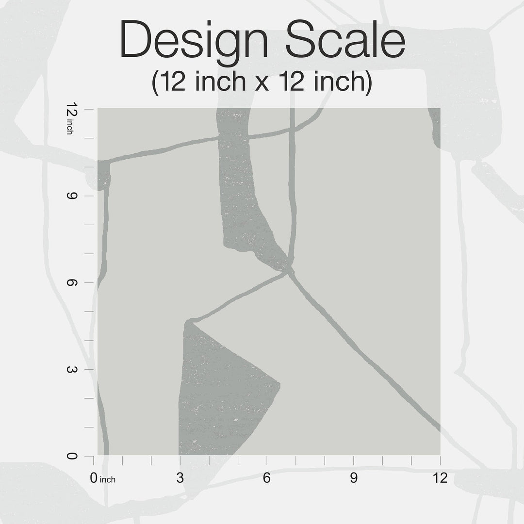 Abstract Geo Fog & Silver Wallpaper by Antonina Vella Designer