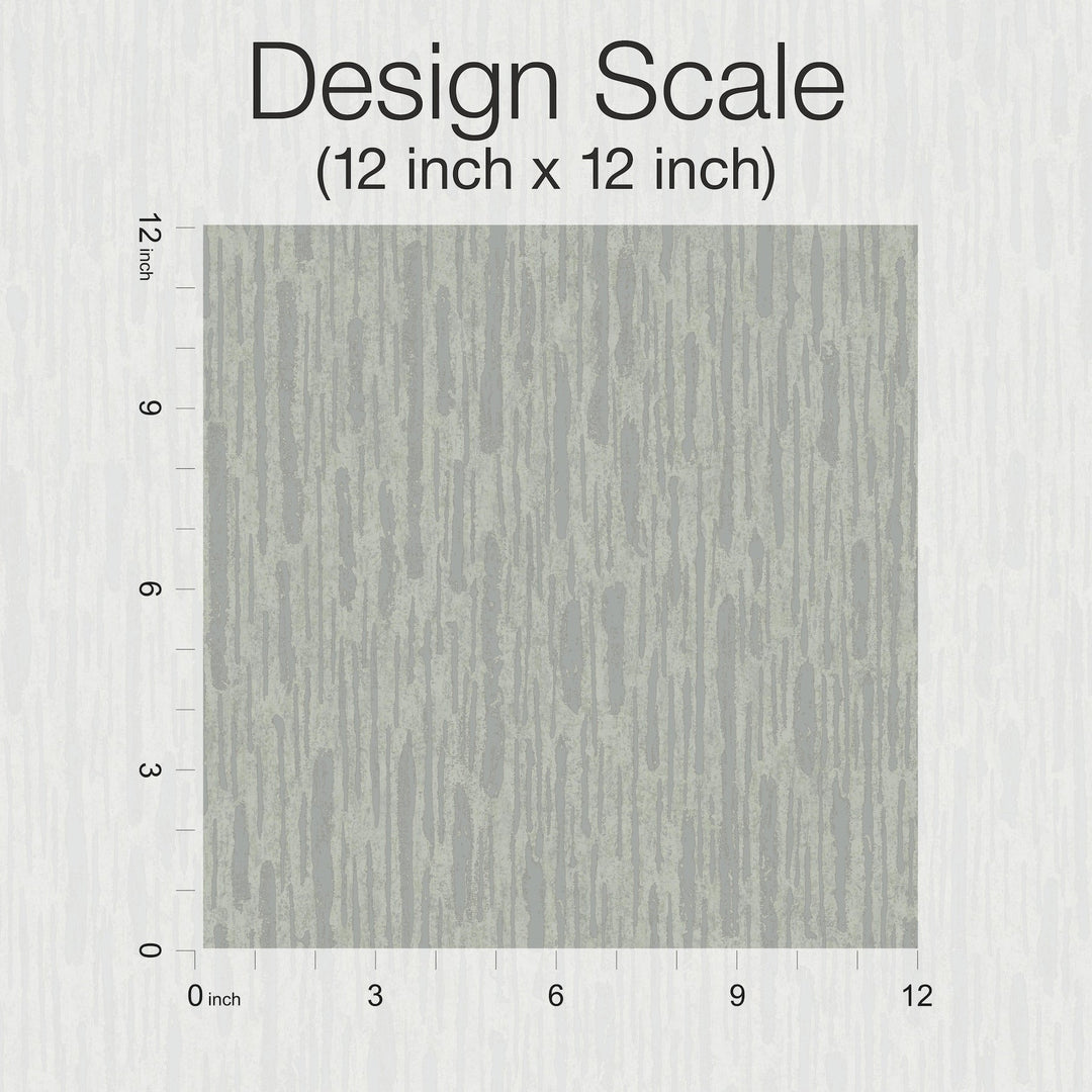Metallic Cascade Pale Green & Silver Wallpaper by Antonina Vella Designer