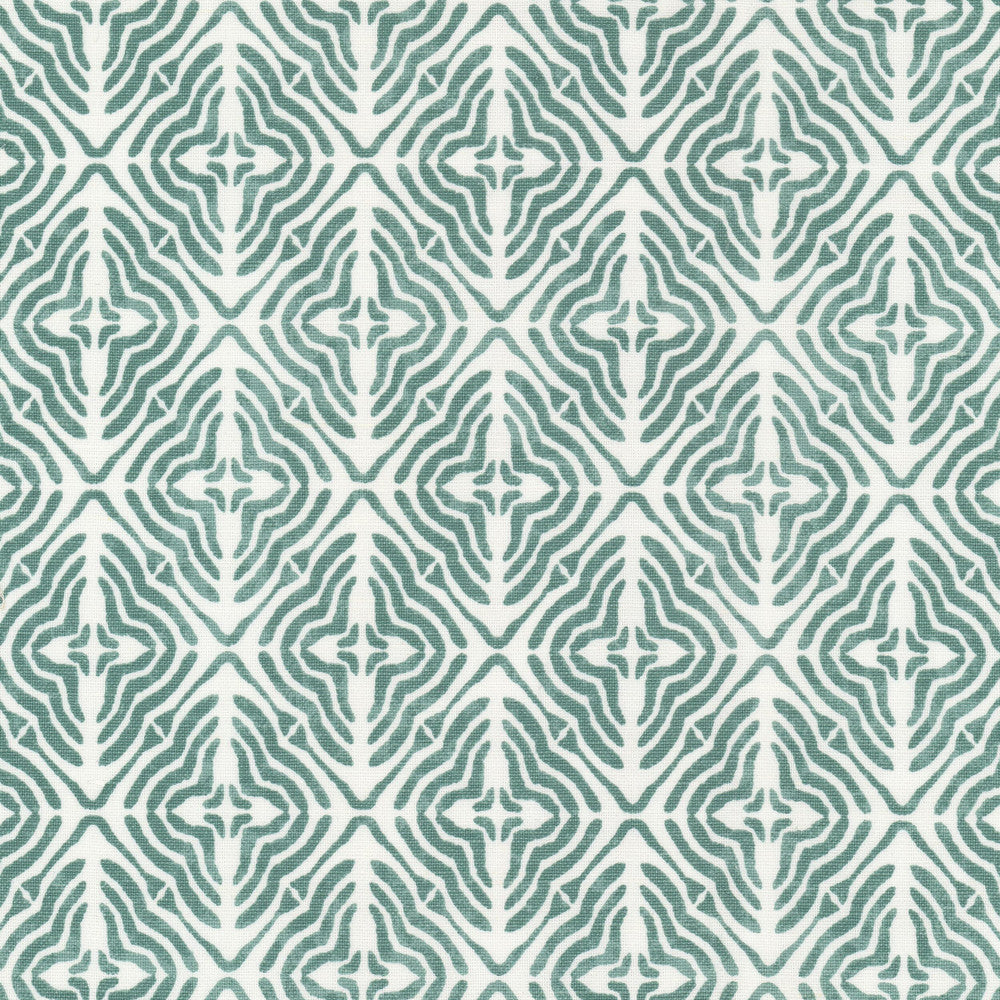Megan 1 Lagoon by Stout Designer Fabric RAINBOW LIBRARY VAPOR/SEAGLASS 58%LIN 42%COT INDIA Horizontal: 6.500 and Vertical: 7.500 54 in - Swanky Fabrics -