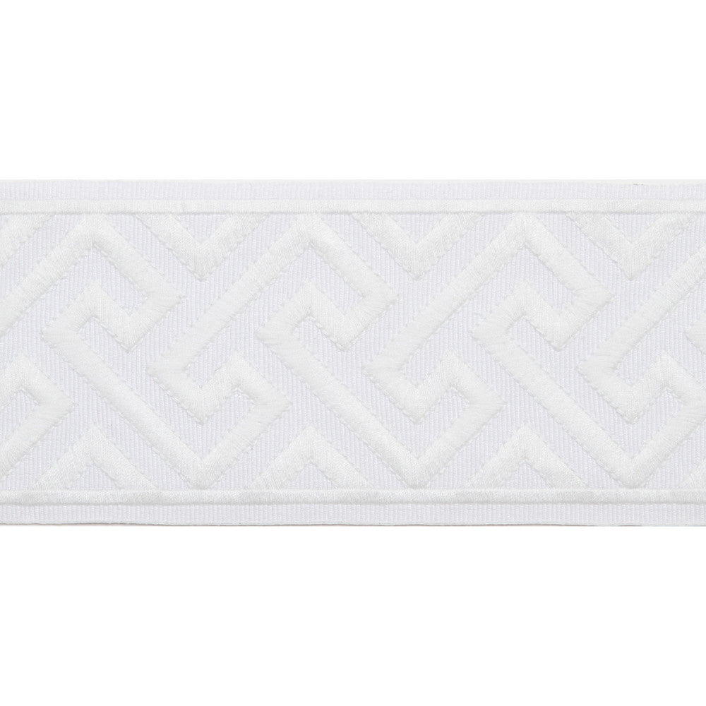 Melrose Emb Tape Coconut by Magnolia Designer Trim - 51% Fibranne, 49% Polyester China Horizontal: and Vertical: 3.5 - Swanky Fabrics -