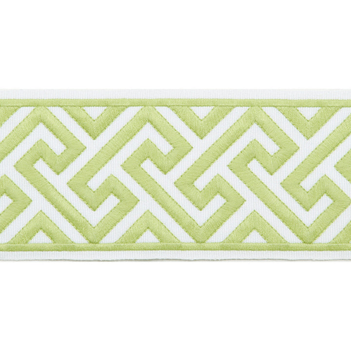 Melrose Emb Tape Key Lime by Magnolia Designer Trim - 51% Fibranne, 49% Polyester China Horizontal: and Vertical: 3.5 - Swanky Fabrics -