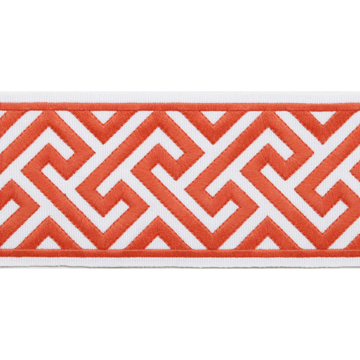 Melrose Emb Tape Papaya by Magnolia Designer Trim - 51% Fibranne, 49% Polyester China Horizontal: and Vertical: 3.5 - Swanky Fabrics -