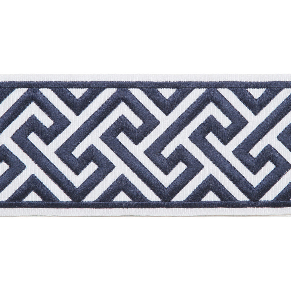 Melrose Emb Tape Royal by Magnolia Designer Trim - 51% Fibranne, 49% Polyester China Horizontal: and Vertical: 3.5 - Swanky Fabrics -