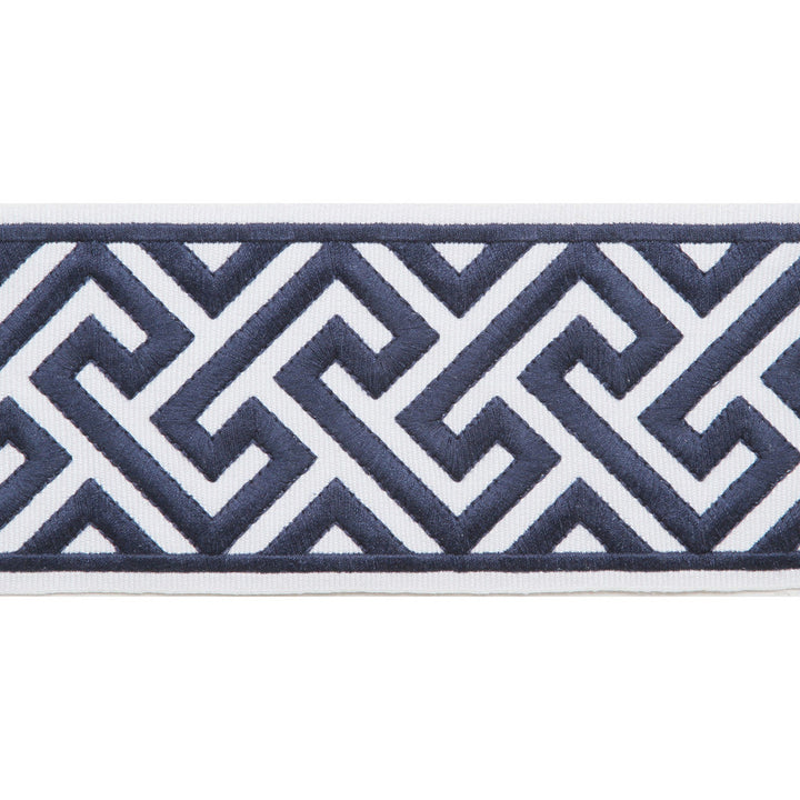 Melrose Emb Tape Royal by Magnolia Designer Trim - 51% Fibranne, 49% Polyester China Horizontal: and Vertical: 3.5 - Swanky Fabrics -