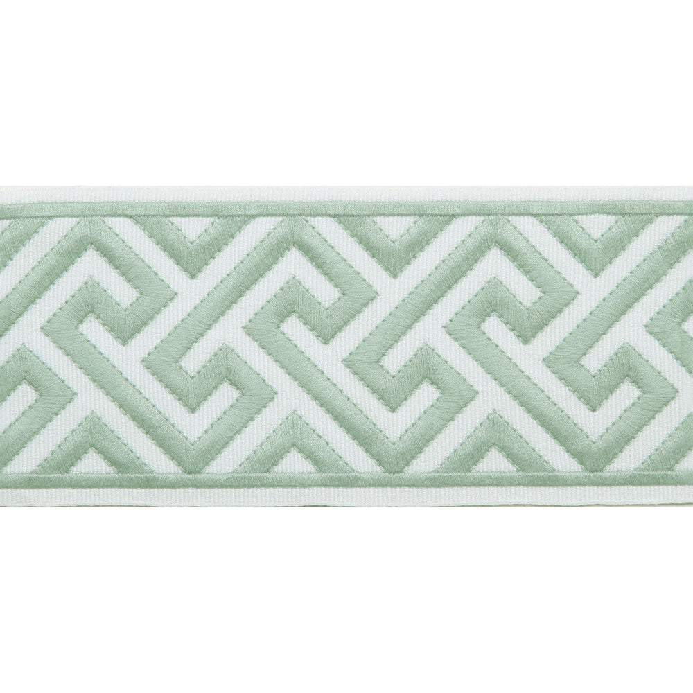 Melrose Emb Tape Spearmint by Magnolia Designer Trim - 51% Fibranne, 49% Polyester China Horizontal: and Vertical: 3.5 - Swanky Fabrics -
