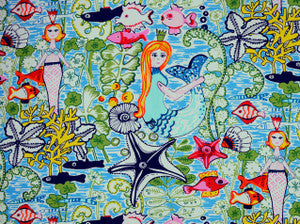 Covington Fabric Mermaids Multi 100