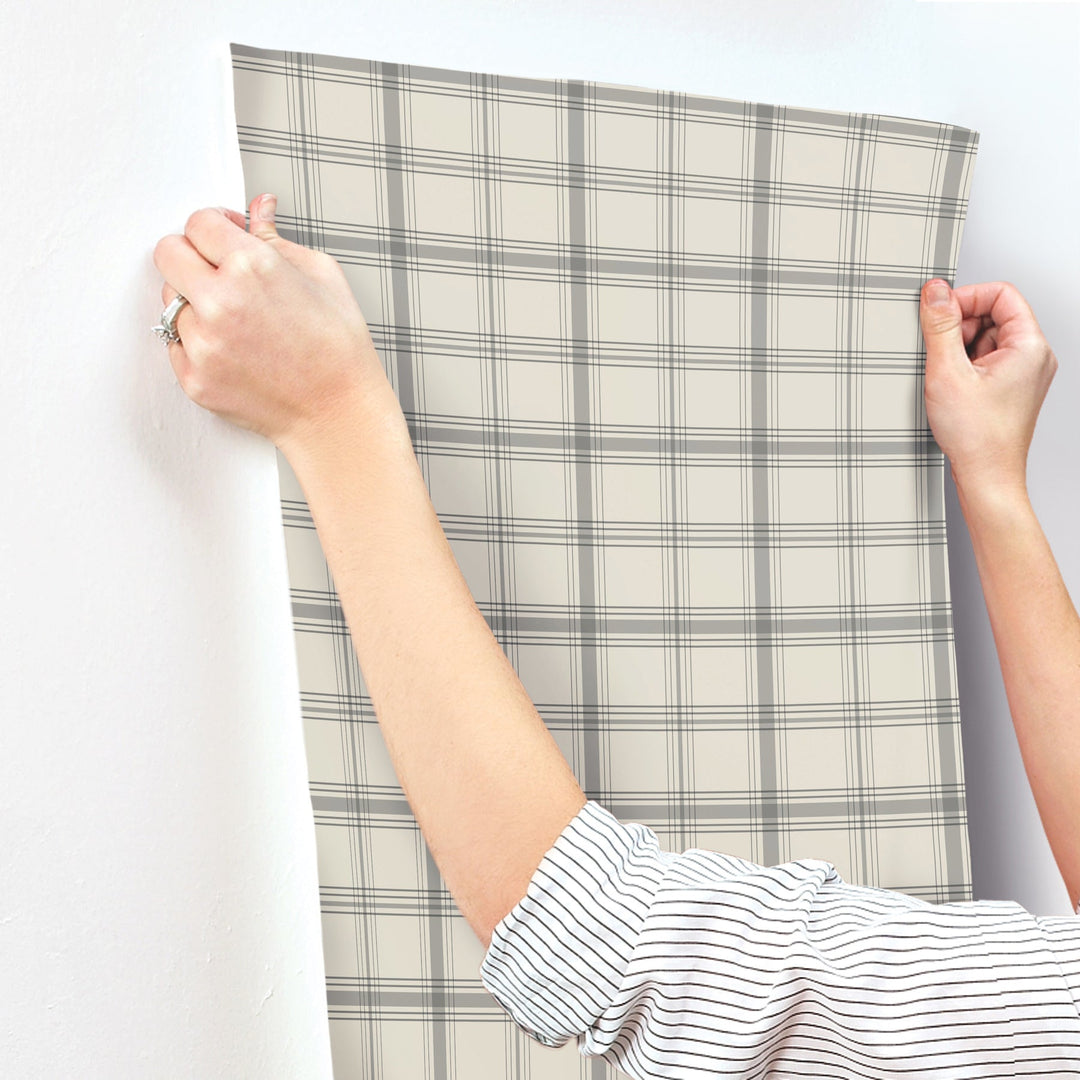 Hunter Charcoal Wallpaper by Magnolia Home Designer