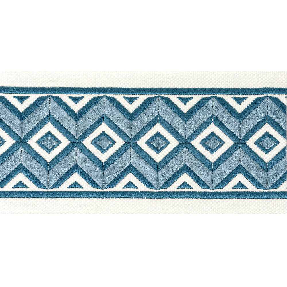 Midland Tape 1 Denim by Stout Trim Stout Trim Midland Tape 1 DenimTrim STITCHED UP TRIM 100%COT %BEMB INDIA </p><p>Repeat: H: 4.000, V: 1.500 4 in - Fabric Carolina -