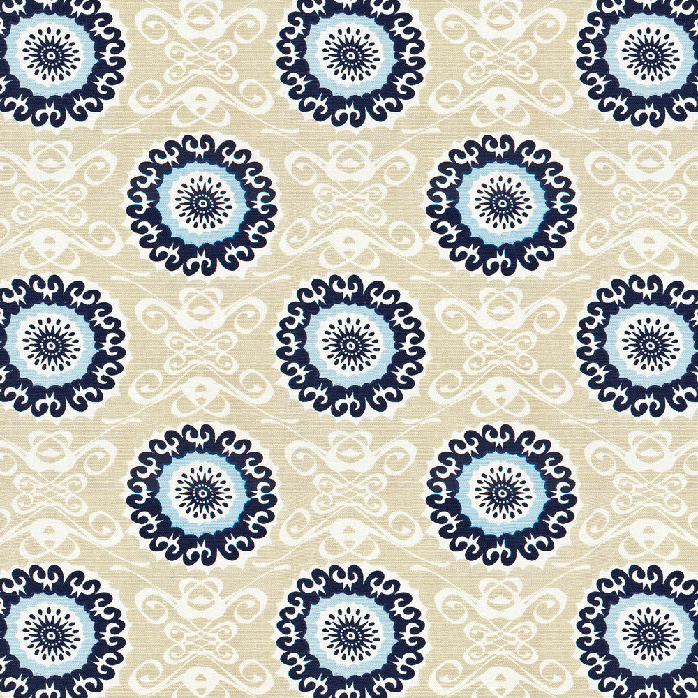 Midsummer 1 Sand by Aoc Designer Fabric LA BELLA VITA 50%COT 50%LIN USA CATB 117-2013 Horizontal: 7.75 and Vertical: 7.5 54 in - Swanky Fabrics -
