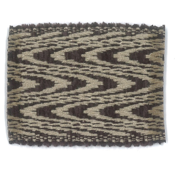 Milbank 3 Charcoal by Stout Designer Trim TREND ALERT TRIM 50%COT 50%LIN CHINA Horizontal: 0.63 and Vertical: 0 2.25 in - Swanky Fabrics -