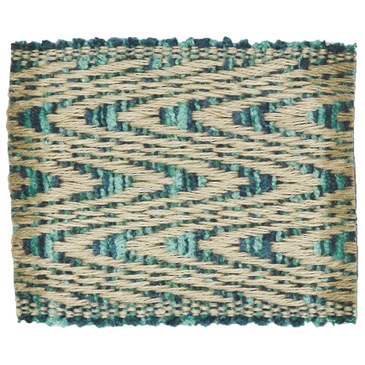 Milbank 8 Peacock by Stout Designer Trim TREND ALERT TRIM 50%COT 50%LIN CHINA Horizontal: 0.630 and Vertical: 0.000 2.25 in - Swanky Fabrics -