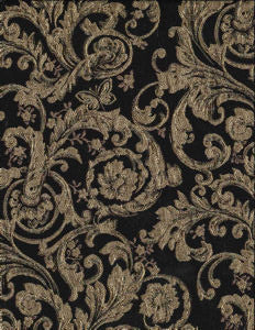 Norbar Fabric Minuet Black Gold