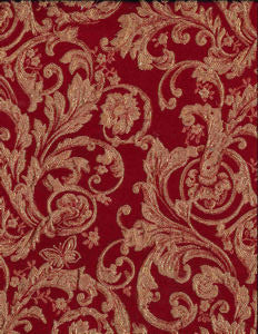 Norbar Fabric Minuet Red Gold