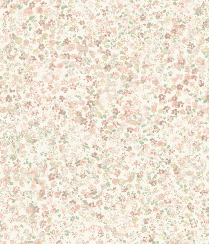 Meadow Pink Wallpaper by Magnolia Home Designer Magnolia Home Artful Prints & Patterns Covers about 56.4 square feet 20.5-in by 33-ft long roll Prepasted 24 - Swanky Fabrics -