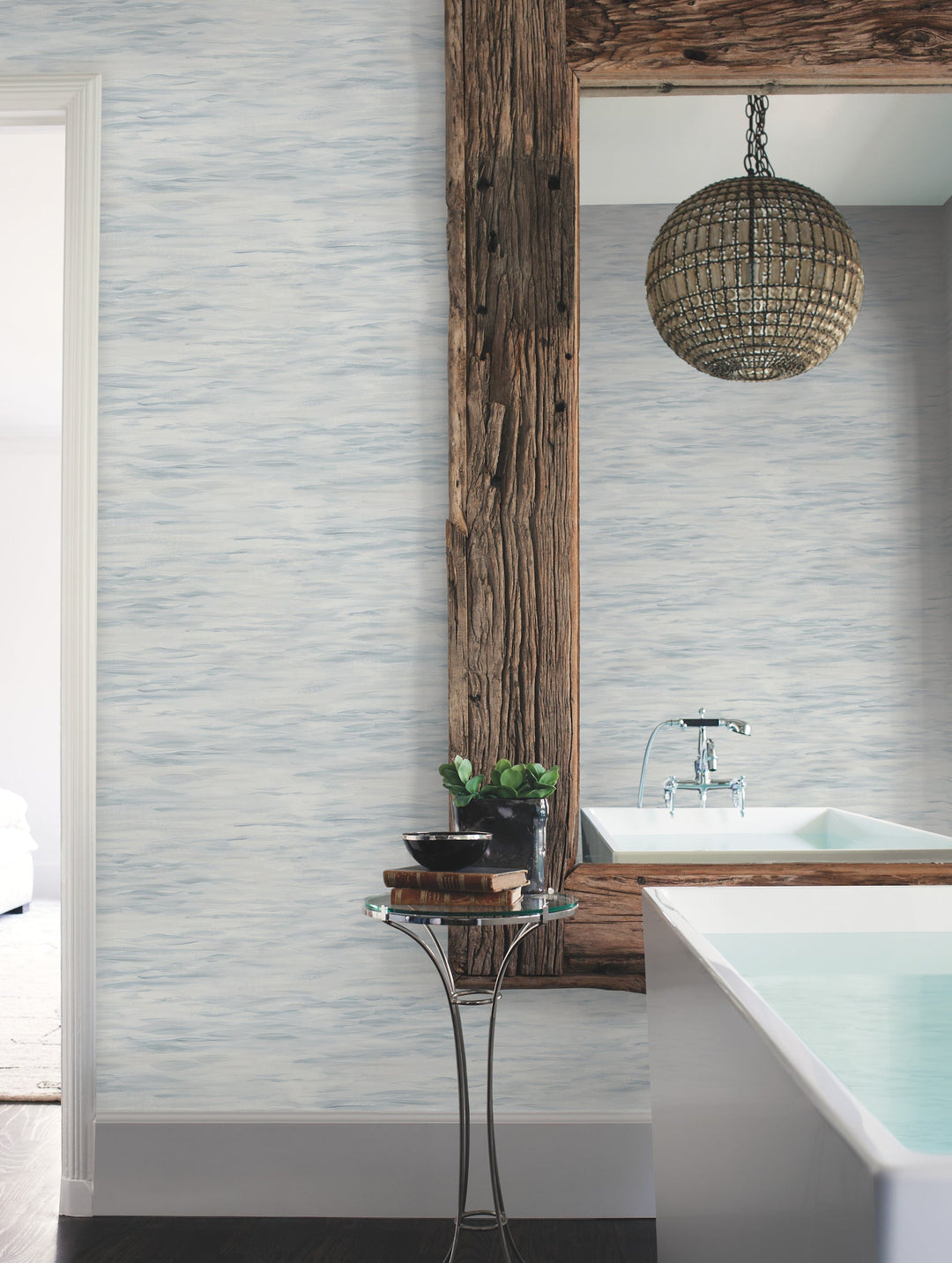 Ripples Grey Wallpaper by York Wallcoverings Designer
