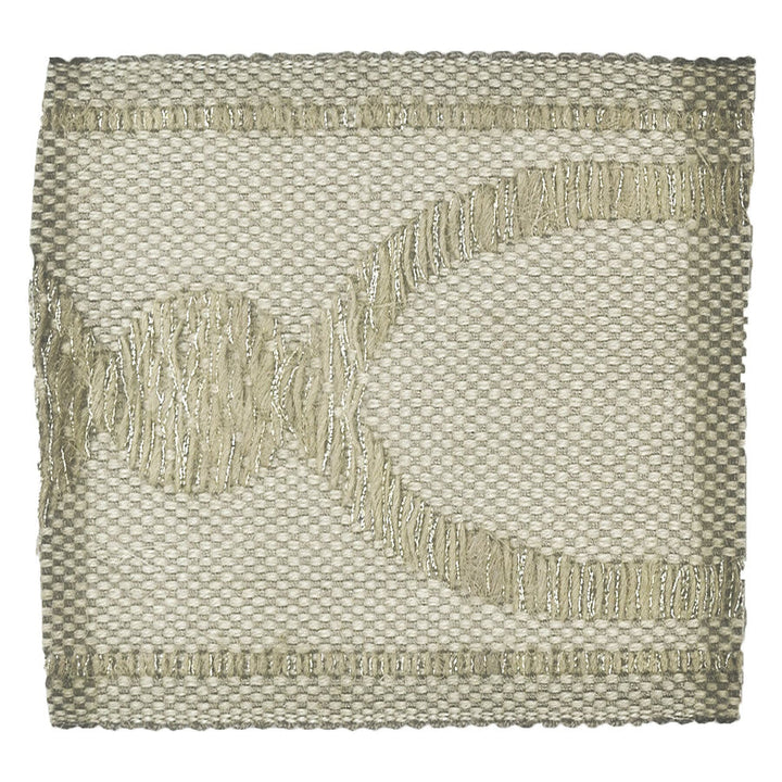 Monogram 3 Ash by Stout Designer Trim MOONDUST TRIM 38%LIN 31%SVI 26%JUT 5%MTL CHINA Horizontal: 0 and Vertical: 0 3 in - Swanky Fabrics -