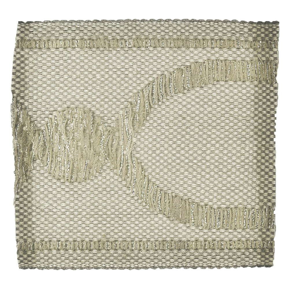 Monogram 3 Ash by Stout Designer Trim MOONDUST TRIM 38%LIN 31%SVI 26%JUT 5%MTL CHINA </p><p>Repeat: 0 3 in - Swanky Fabrics -