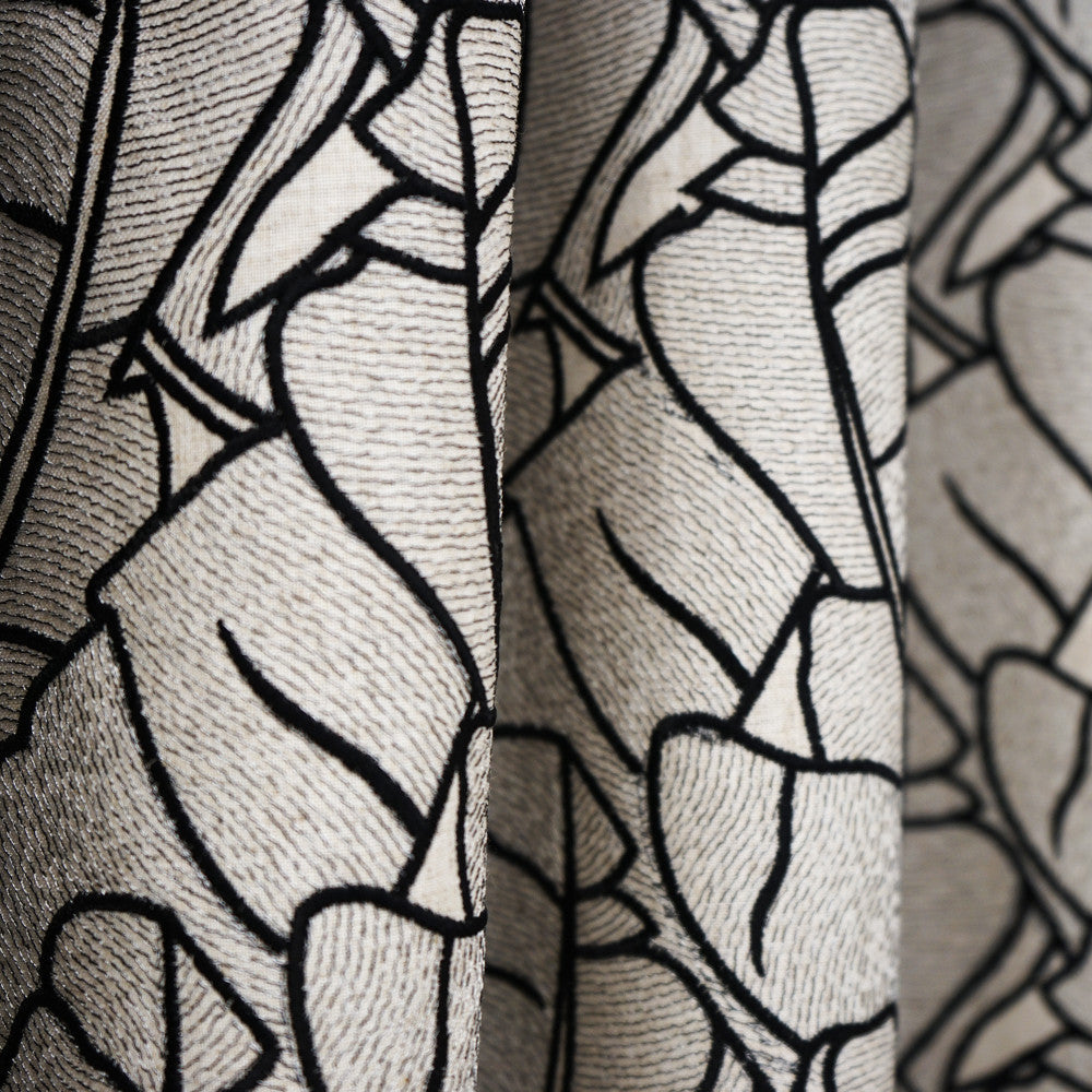 Monstera 99Sj101 by JF Designer Fabric JF Studio 60% Viscose, 40% Linen India Horizontal: 9 and Vertical: 7.625 55 - Swanky Fabrics -