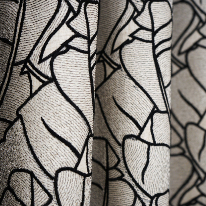 Monstera 99Sj101 by JF Designer Fabric JF Studio 60% Viscose, 40% Linen India Horizontal: 9 and Vertical: 7.625 55 - Swanky Fabrics -