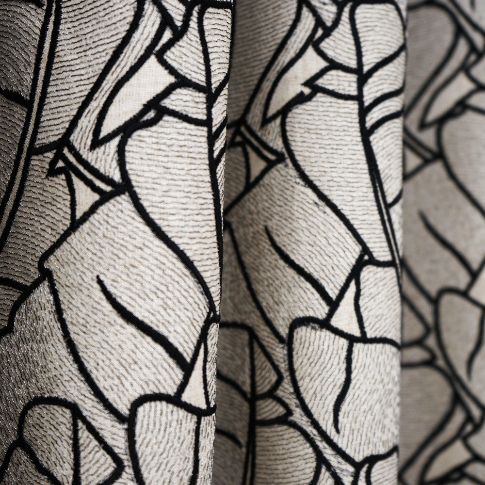 MONSTERA 99SJ101 by JF Designer Fabric JF Studio 60% Viscose, 40% Linen India  Horizontal: 9 and Vertical: 7.625 55  - Swanky Fabrics -