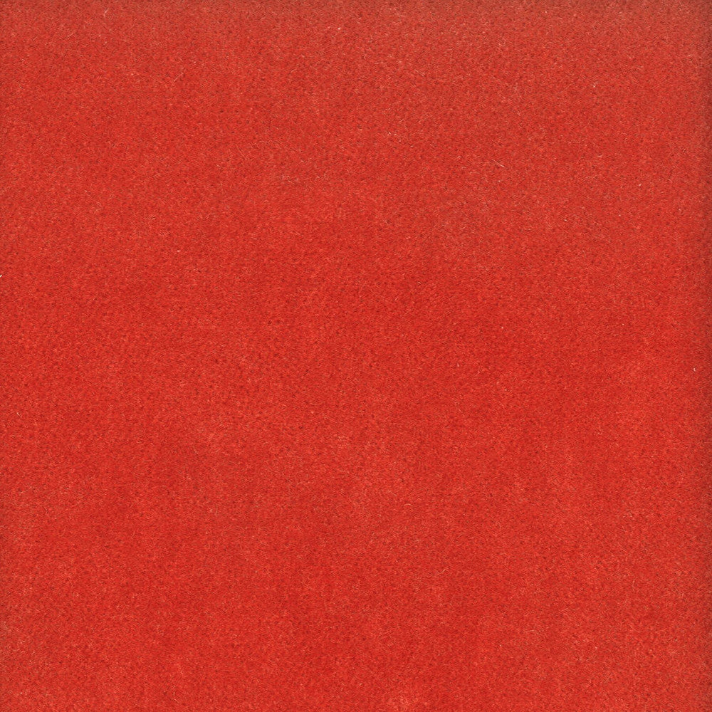 Moore 31 Tomato by Stout Designer Fabric Timeless Velvets 82% Polyester 18% Cotton SOUTH KOREA FLAME RETARDANT-U.F.A.C. CLASS 1 (OR A) CATB 117-2013 WYZENBEEK 20 000 DOUBLE RUB WEAR TEST (HEAVY DUTY) Horizontal: 0 and Vertical: 0 54.75 in - Swanky Fabrics -