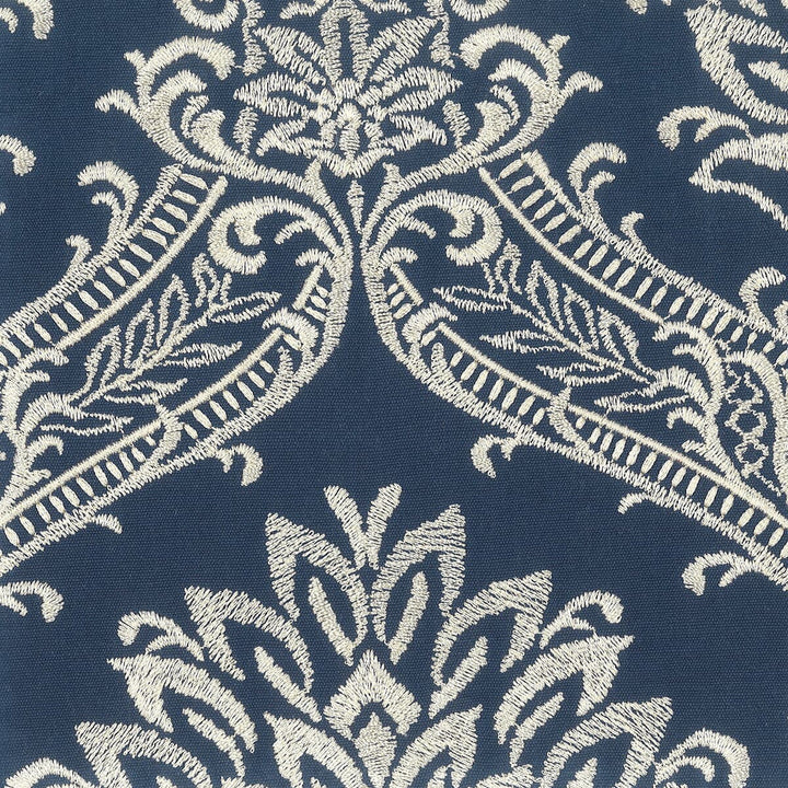 Motive 2 Navy by Stout Designer Fabric EMBROIDERY IV 100%COT %BEMB INDIA </p><p>Repeat: 15.375 51.25 in - Swanky Fabrics -