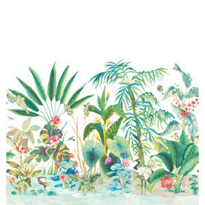 York Wallcoverings Wallpaper Tropical Panoramic White Wall Mural