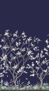 Ronald Redding Wallpaper Lingering Garden Navy Wall Mural