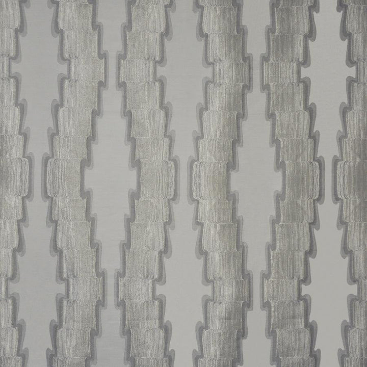 Mackie # 331 Platinum by Maxwell Designer Fabric Telafina Season Xii 36% SPUN VISCOSE/30% ZARI 21% VISCOSE/13% POLYESTER INDIA V-18.9"H-13" 54.75" - Swanky Fabrics -