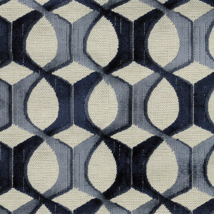 Mural 36 Indigo by ABBEYSHEA Designer Fabric 56% Polyester
44% Rayon CN 30,000 Double Rubs (Wyzenbeek) </p><p>Repeat: Horizontal: 10 in. (25.4 cm) up the roll and Vertical: 9.3 in. (23.6 cm) across the roll 55 in. (140 cm) - Swanky Fabrics -