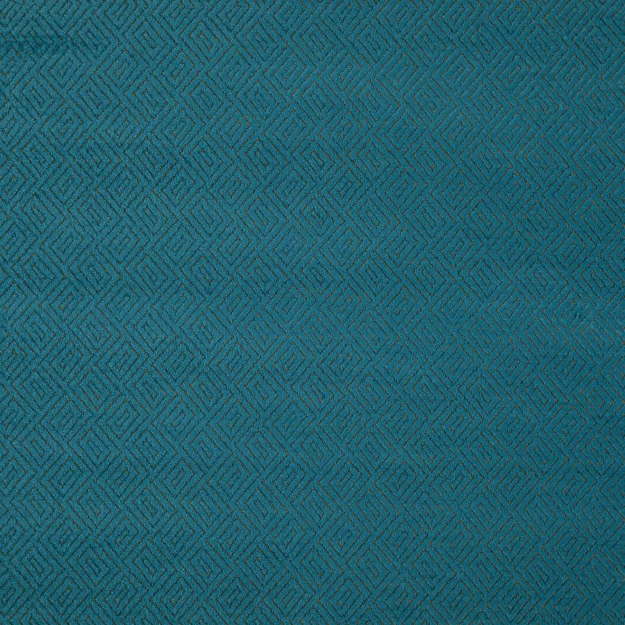 Magellan # 854 Peacock by Maxwell Designer Fabric Colorguard-Amazonia 100% POLYESTER TURKEY V-1.5" H-1.4" 54.3" - Swanky Fabrics -
