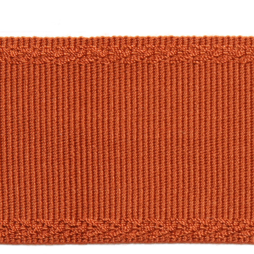 Majestic - Pumpkin by Europatex Designer Fabric Dainty & Majestic 100% Polyester China See Sample Horizontal: N/A and Vertical: N/A 2.38 inches  - Swanky Fabrics -