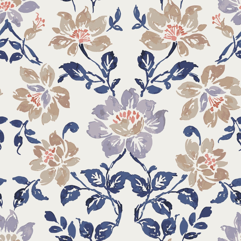 MasterPiece A Blue Daisy by Europatex Designer Fabric Masterpiece 55% Linen, 45% Viscose Rayon 27" H, 27" V 55.00 inches - Swanky Fabrics -