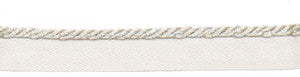 Europatex Fabric Le Lin Metallic Micro Cord Porcelain