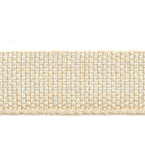 Europatex Fabric Le Lin Metallic Micro Tape Porcelain