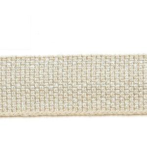 Europatex Fabric Le Lin Metallic Micro Tape Silver
